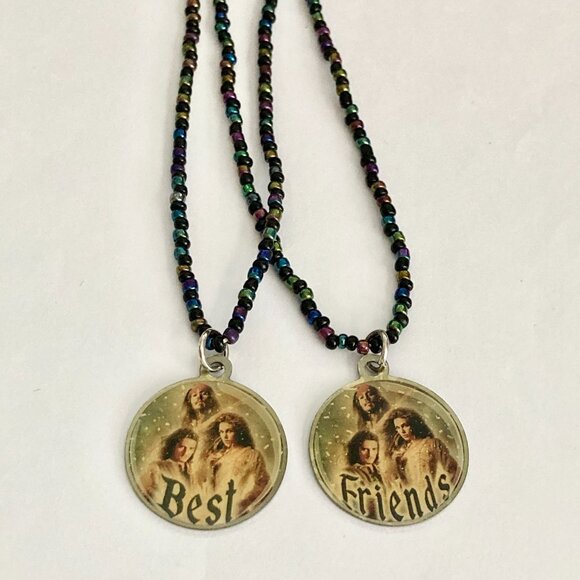 Vintage Disney Pirates of the Caribbean Charm Necklace Best Friends 16" Set of 2 - Picture 8 of 11